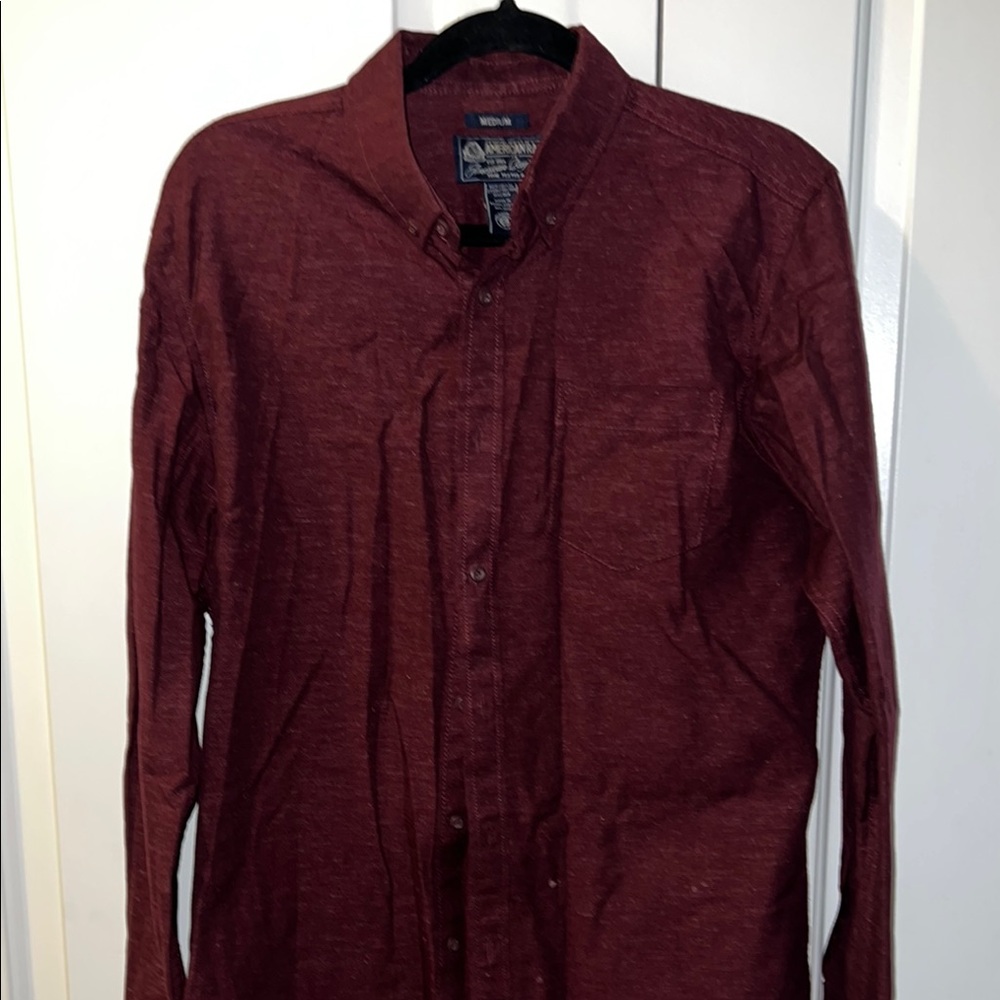 American Rag Red Casual Button Down Shirt
